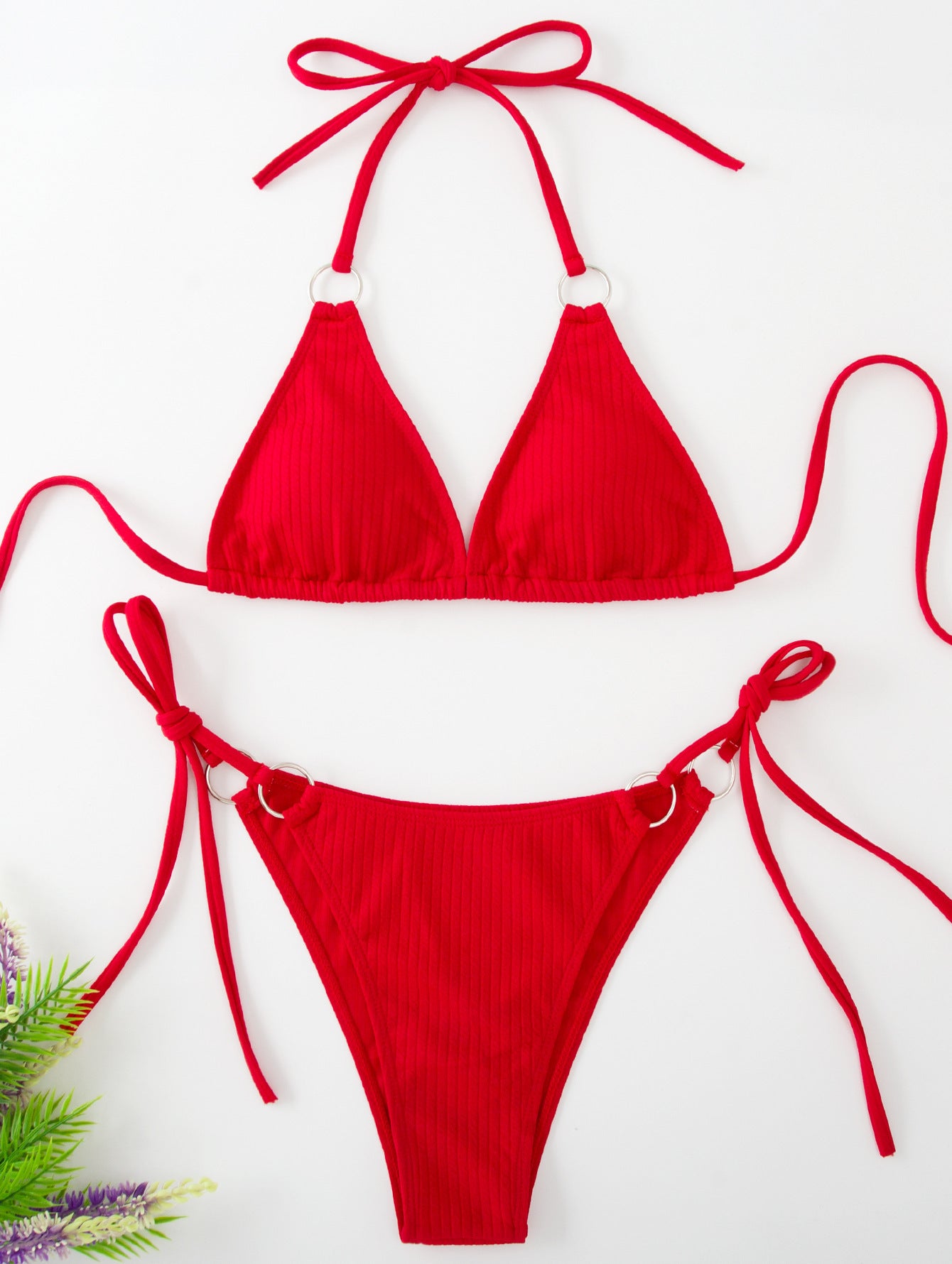 Side-Tie Thong Bikini Set