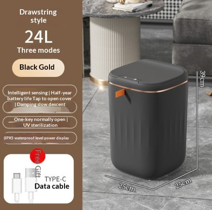 Smart Trash Can With Lid For Bedroom And Living Room Kitchen Storage Box
