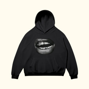 Retro Lip Print Hoodie