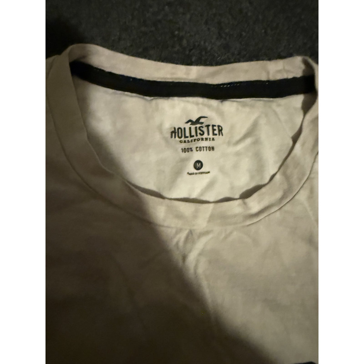Hollister long sleeve logo tee — neck label