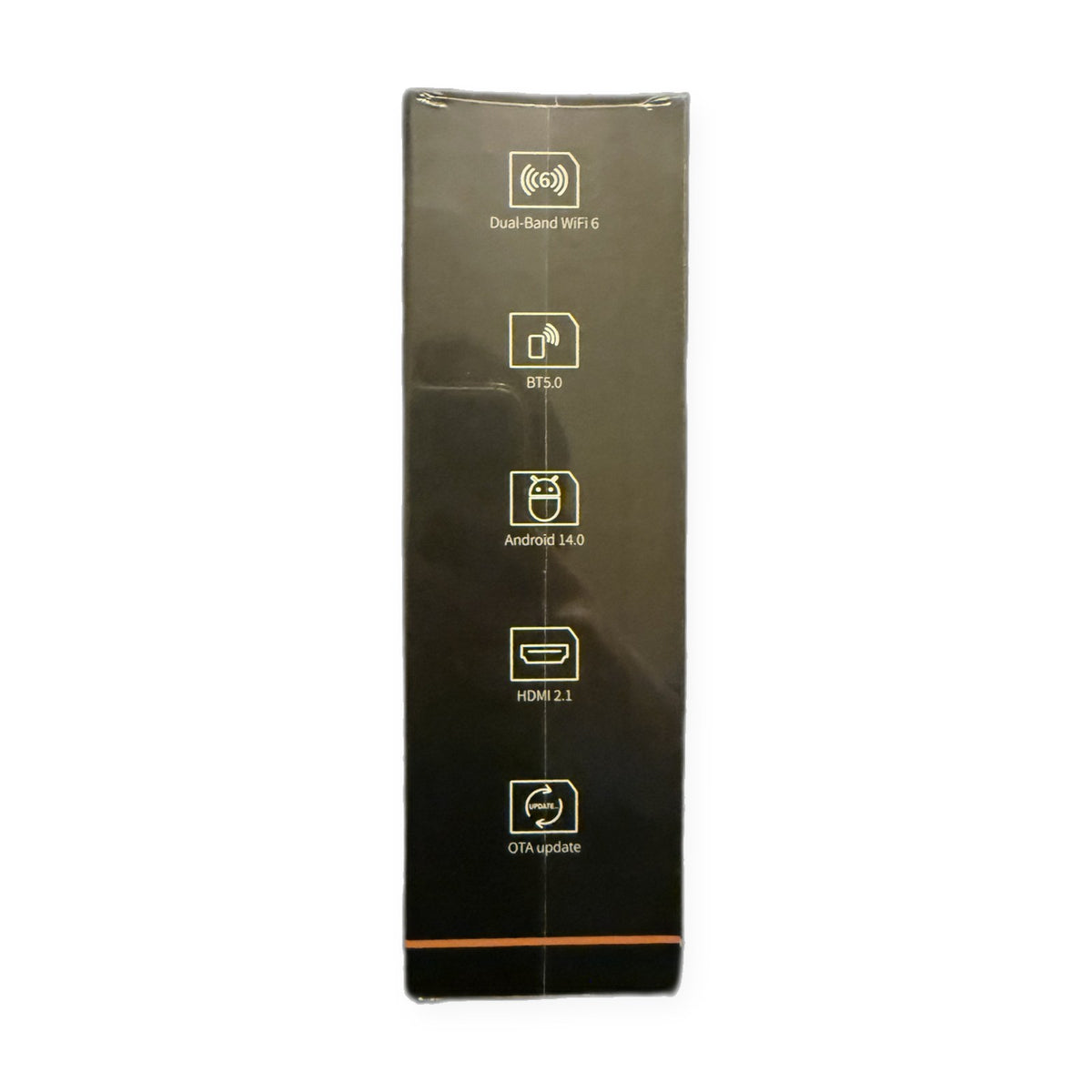 vSeeBox V6 Plus smart media box — box features panel, actual unit