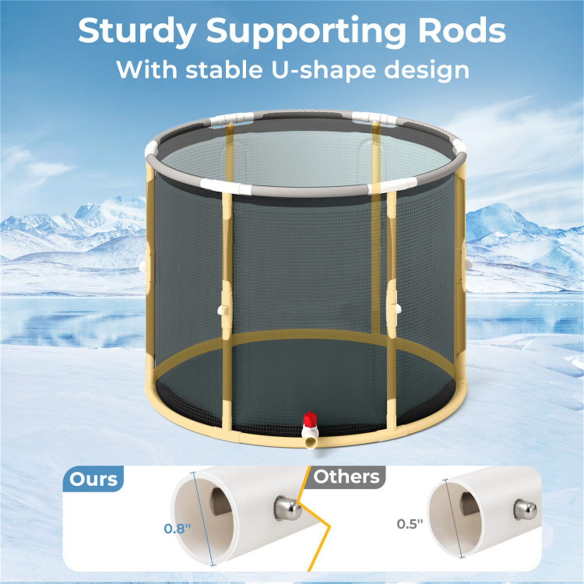 250 L Foldable Ice Bath Tub — view 6