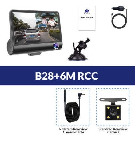 1080P High-Definition Three-Record Driving Recorder