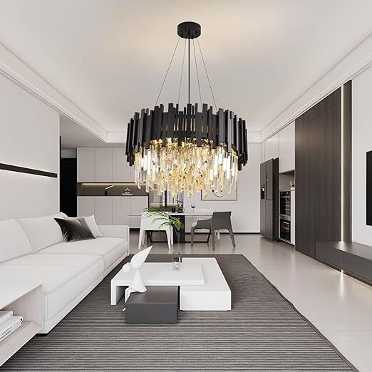 Modern LED Ceiling Light & Pendant Light E14 Crystal Chandelier Dimmable Round — view 2