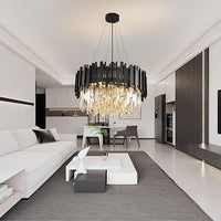 Modern LED Ceiling Light & Pendant Light E14 Crystal Chandelier Dimmable Round — view 2