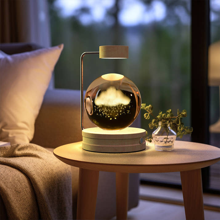Crystal Ball Cosmic Dinosaur Indoor Night Light Usb Power Warm Bedside