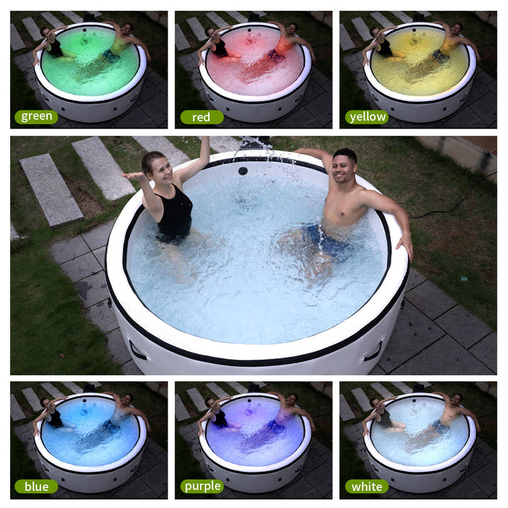 Large hot tub for 4 to 6 People, Portable Outdoor spa with 150 airjets and 1 Thermal Cover Massage hot tub for Patio Garden and Outdoors — view 6