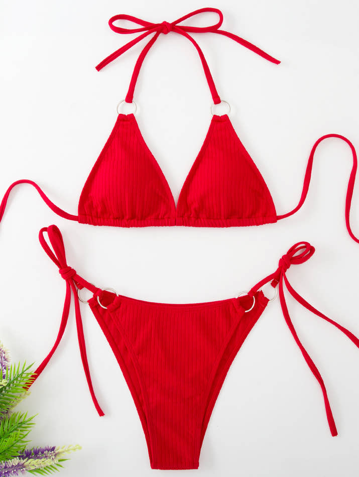 Side-Tie Thong Bikini Set