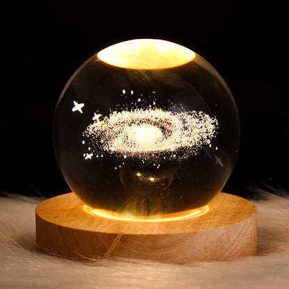 Starry Sky Moon Crystal Ball Projection Lamp - Creative Night Light Gift