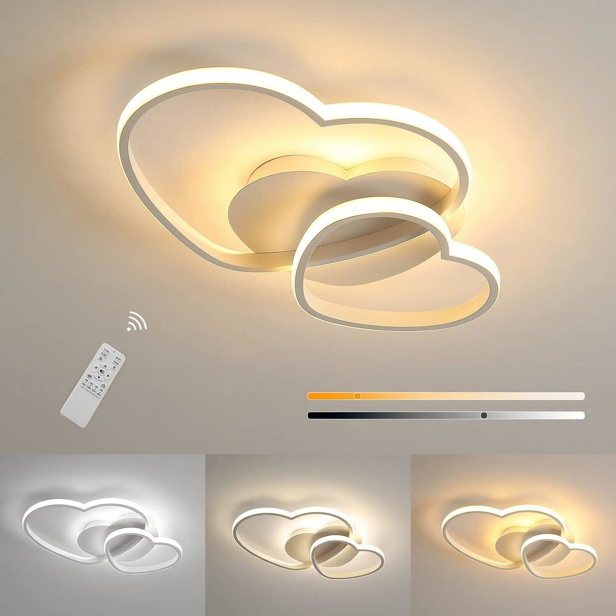 LED Ceiling Light 48W Dimmable With Remote Modern Chandelier Childrens Bedroom — view 5