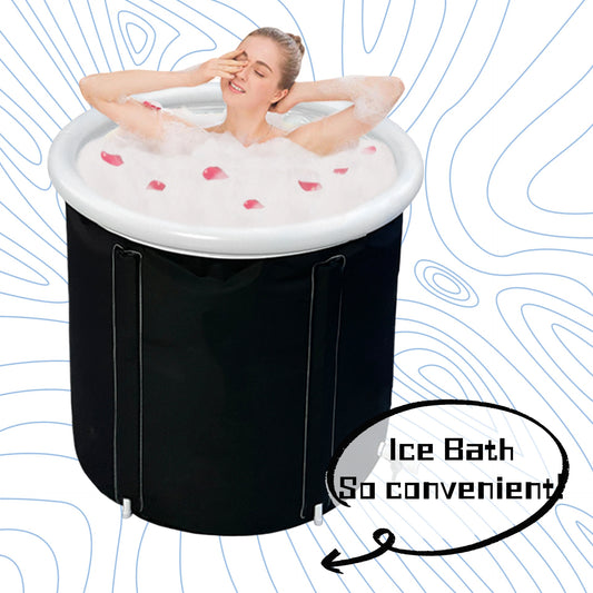 Photo of Portable Ice Baths Inflatable Air Ring Pvc Bath Bath Household Bath Tub Holder Foldable Bath Tub For Recovery Therapy Outdoor - Athena's Decor