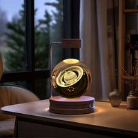 Crystal Ball Cosmic Dinosaur Indoor Night Light Usb Power Warm Bedside