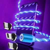 Compatible With Apple, Flowing Light Magnetic Streamer Data Line Cable For