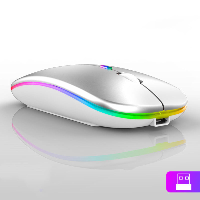 Ultra-Thin Wireless Colorful Luminous Charging Mouse