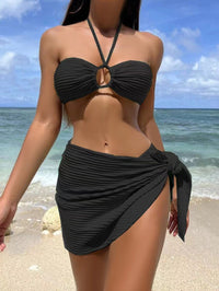 3-Piece Ribbed Bikini Set