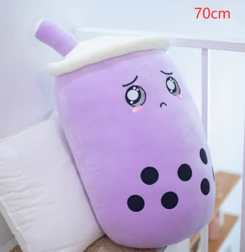 Cute Fruit Drink Plush Stuffed Soft Strawberry Milk Tea Plush Boba Tea Cup