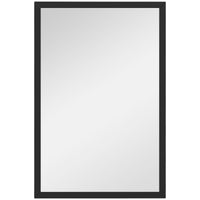 Wall Bathroom Mirror,60 X 40 Cm Wall-Mounted Mirror For Living Room,Bedroom,Hallway,Black