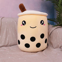 Cute Fruit Drink Plush Stuffed Soft Strawberry Milk Tea Plush Boba Tea Cup