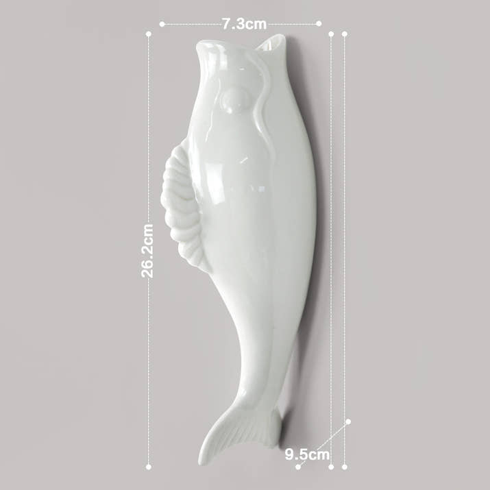Simple Modern Creative Wall Ceramic Goldfish Vase Restaurant Mural Wall