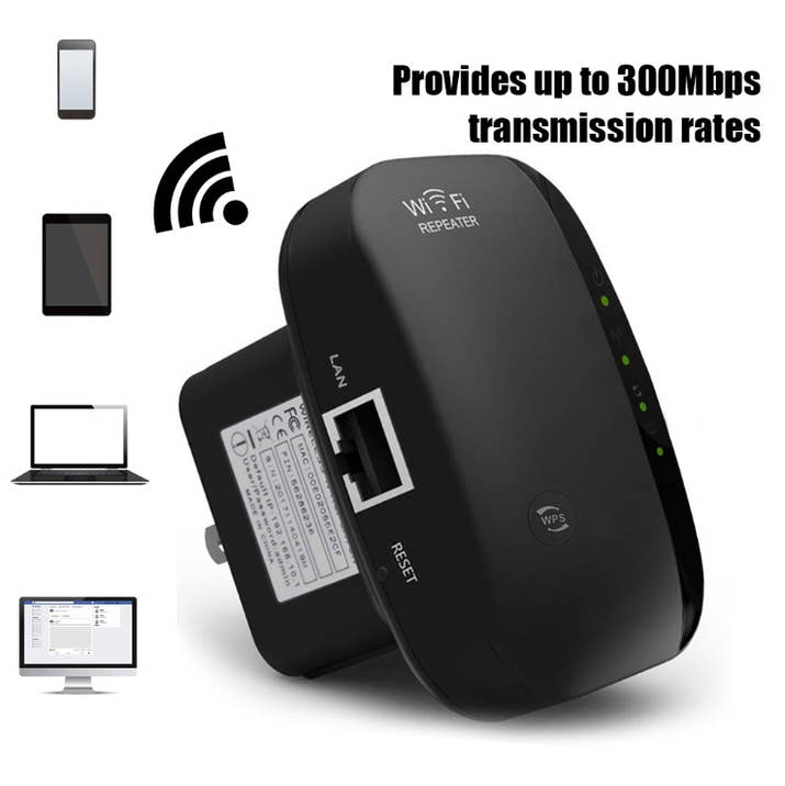 WiFi Repeater & Signal Amplifier – High-Speed Range Extender