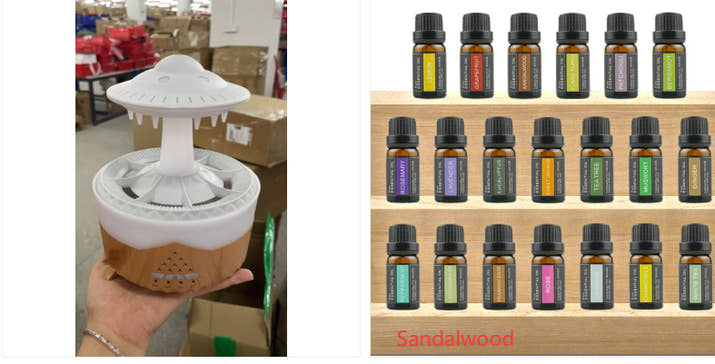 New UFO Raindrop Humidifier Water Drop Air Humidifier USB Aromatherapy Essential Oils Aroma Air Diffuser Household Mist Maker Home Decor — view 3