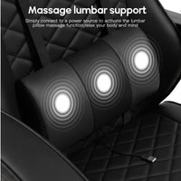 Racing Style Gaming Chair With Footrest,PU Leather,Massage Lumbar Support,Reclining,360degree Swivel Seater Adjustable Height — view 3