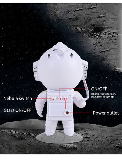 Galaxy Star Projector – Astronaut Night Light for Bedroom & Home Decor