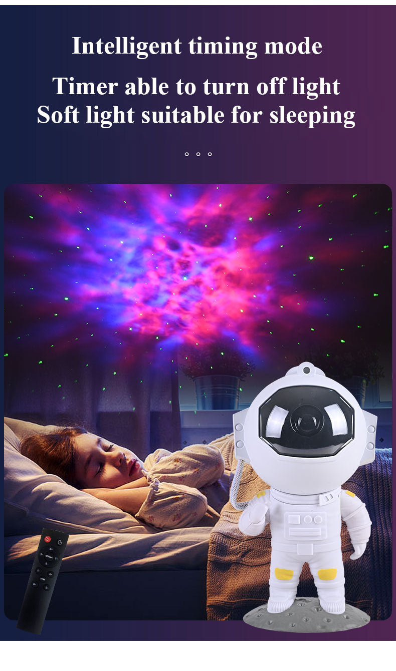 Galaxy Star Projector – Astronaut Night Light for Bedroom & Home Decor