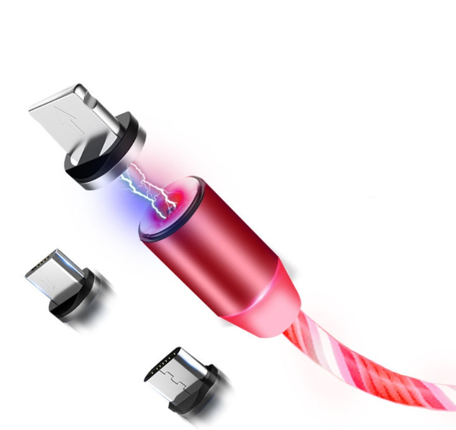Compatible With Apple, Flowing Light Magnetic Streamer Data Line Cable For