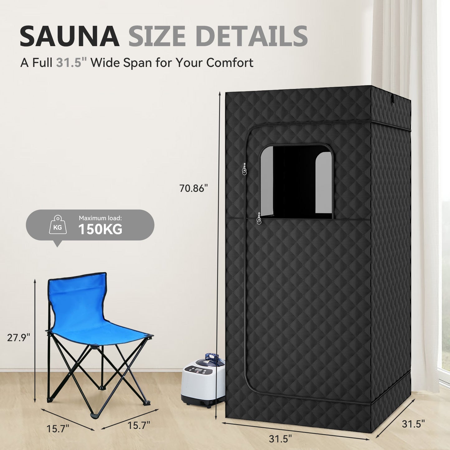One-Person Infrared Sauna Room – Portable Indoor Spa Tent