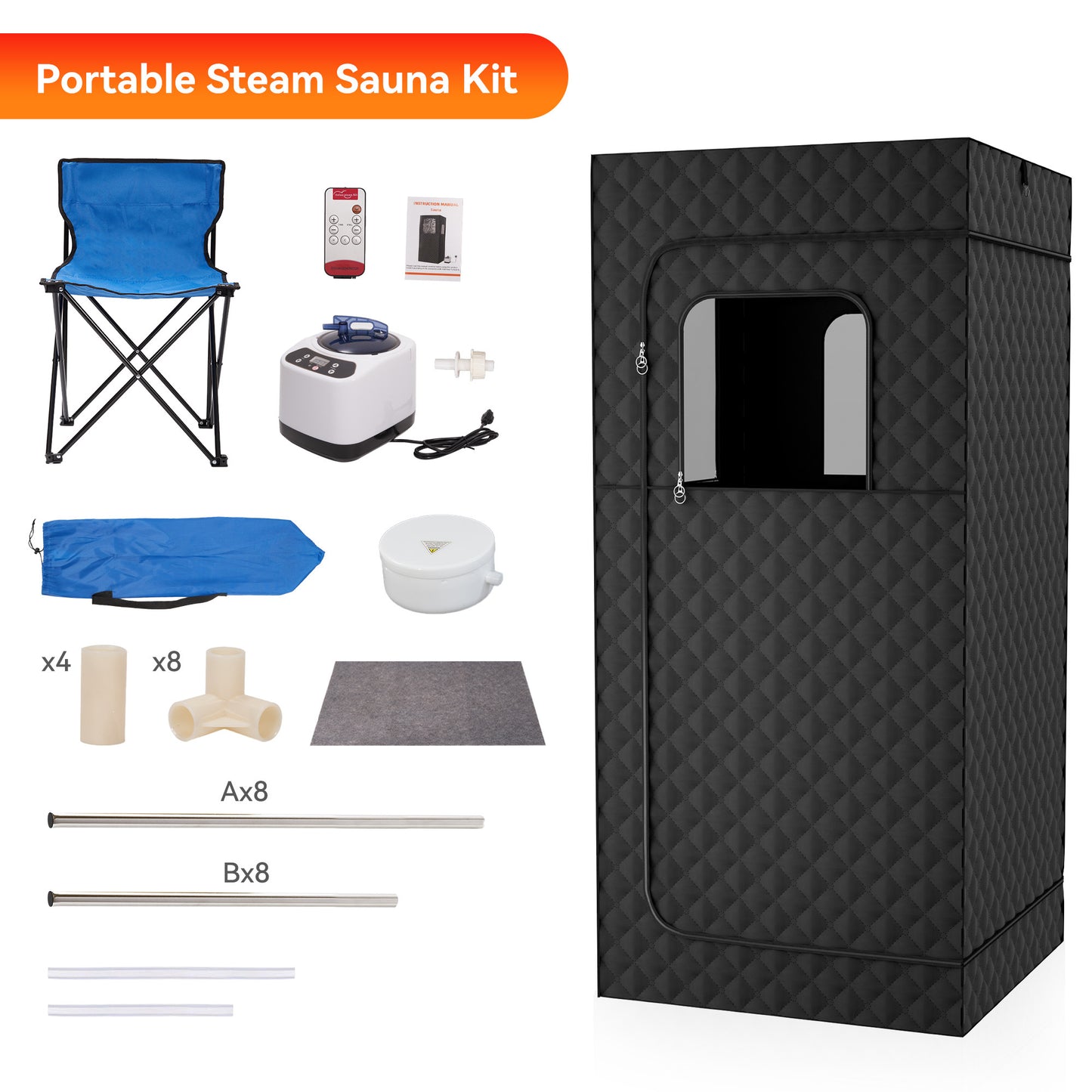 One-Person Infrared Sauna Room – Portable Indoor Spa Tent