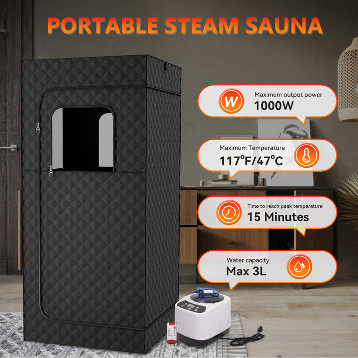 One-Person Infrared Sauna Room – Portable Indoor Spa Tent