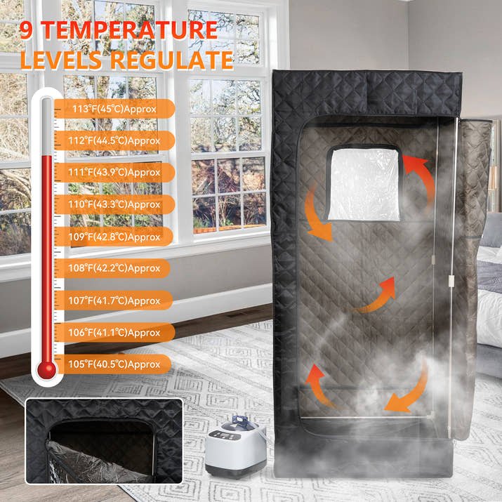 One-Person Infrared Sauna Room – Portable Indoor Spa Tent