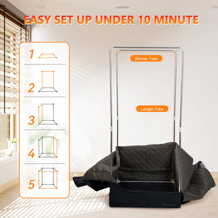 One-Person Infrared Sauna Room – Portable Indoor Spa Tent