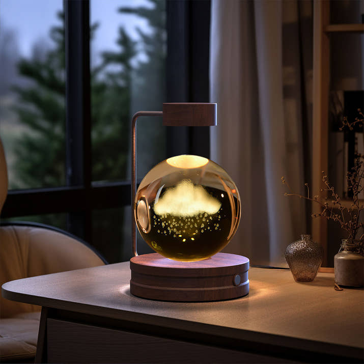 Crystal Ball Cosmic Dinosaur Indoor Night Light Usb Power Warm Bedside