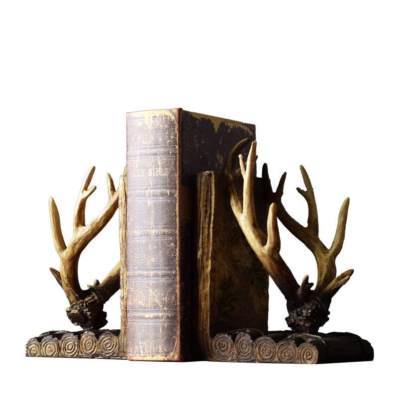 Office Decoration Ornament Antler Bookends — view 2