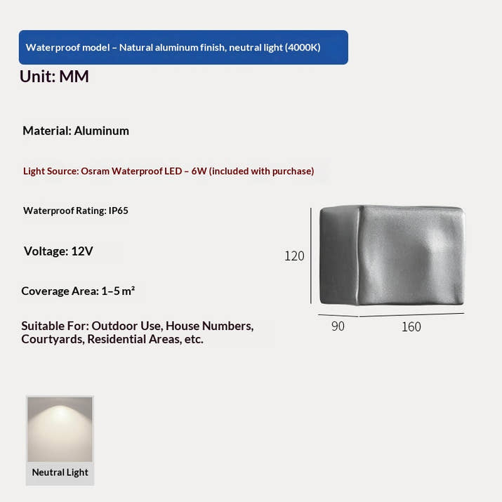 Outdoor Retro Waterproof Wall Lamp — view 3