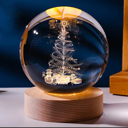 Starry Sky Moon Crystal Ball Projection Lamp - Creative Night Light Gift