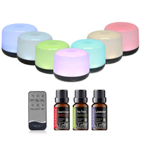500ml Ultrasonic Essential Oil Diffuser & Humidifier With Remote, Auto-Off Timer, 7 Color Changing Night Light For Home, Office, Yoga