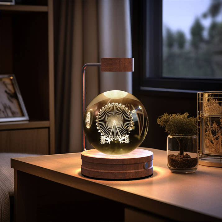 Crystal Ball Cosmic Dinosaur Indoor Night Light Usb Power Warm Bedside