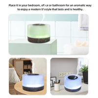 500ml Large Essential Oil Diffuser With Humidifier, Timer, And 7 Lights - Including 6 Types Of Home, Office, And Yoga Oils - Aromatherapy Ultrasonic Diffuser — view 2