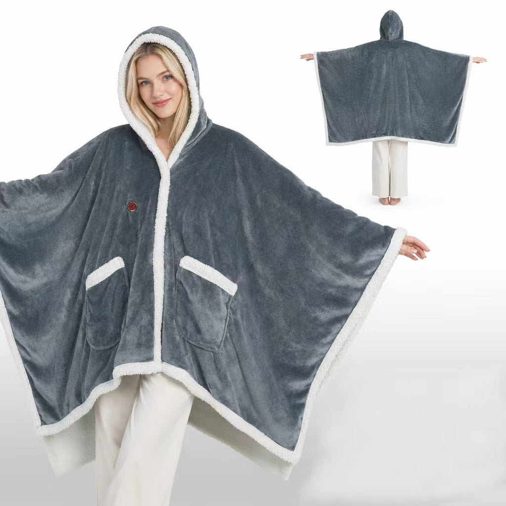 Temperature-Controlled Heated Thickened Cape-Style Blanket — view 6