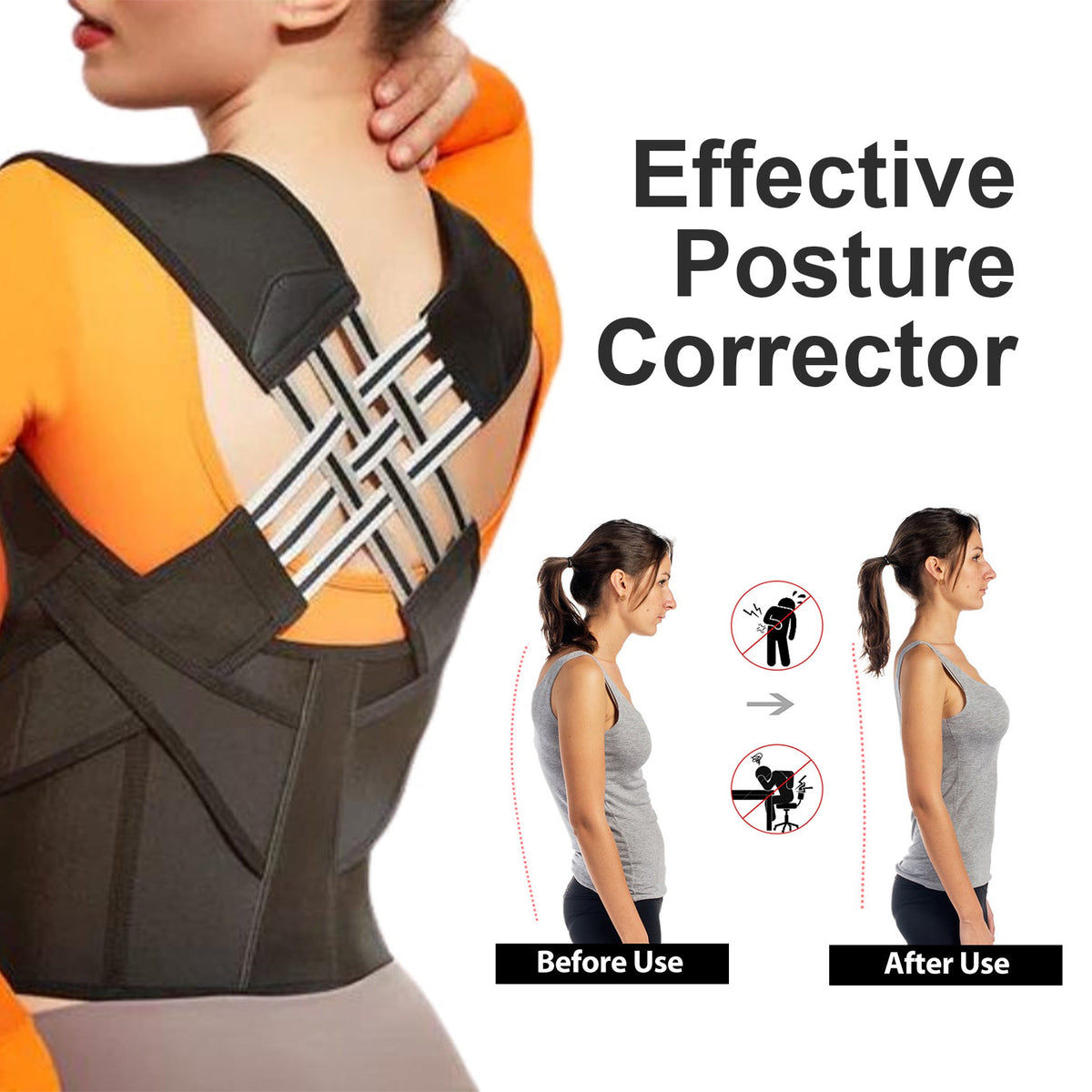 Skin care products, Instant Posture Corrector, Postural correction, with Rubber — view 2