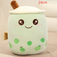 Cute Fruit Drink Plush Stuffed Soft Strawberry Milk Tea Plush Boba Tea Cup