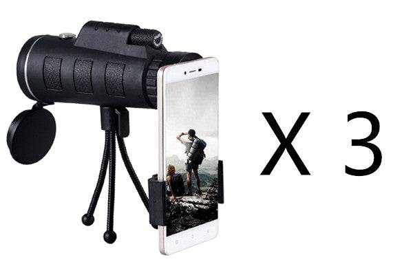 Compatible With Apple, Monocular Telescope Zoom Scope With Compass Phone