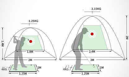 Indoor & Outdoor Golf Practice Net – Portable Golf Hitting Net