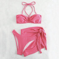 3-Piece Ribbed Bikini Set