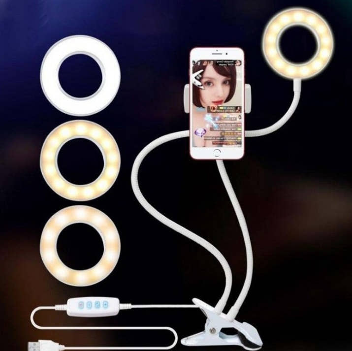 LED Selfie Ring Light – Adjustable Makeup & Live Streaming Light