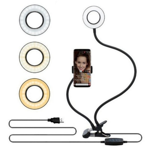 LED Selfie Ring Light – Adjustable Makeup & Live Streaming Light