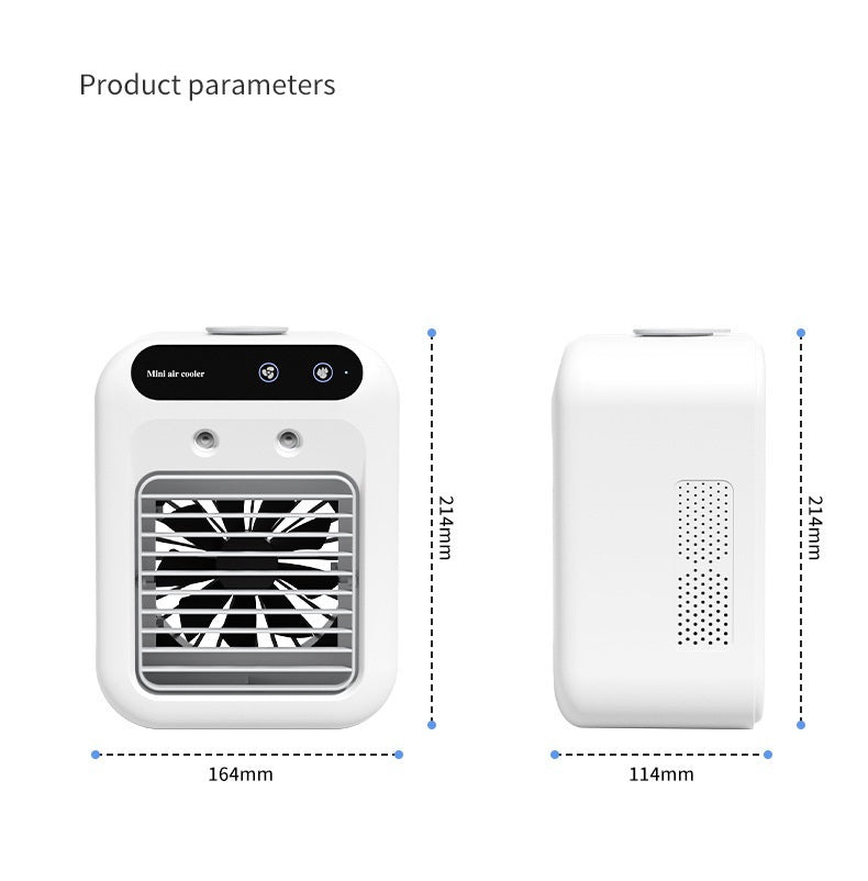 Portable Evaporative Air Cooler & Water Fan – USB/AC Powered, Cools Room, Office & Car